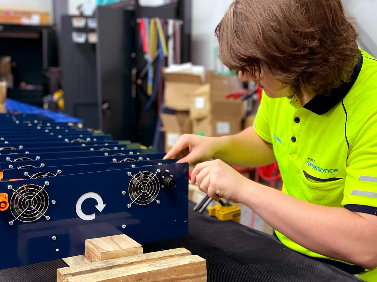 Secure supply. Locally manufactured commerical &amp; industrial preconfigured battery solutions shipping from Tomago today! Let’s chat.

energyrenaissance.com/contact-us/

#commercialbattery #industrialbattery #batterysolutions #australianmanufacturing #batteries #cleanenergy #soverignsupply