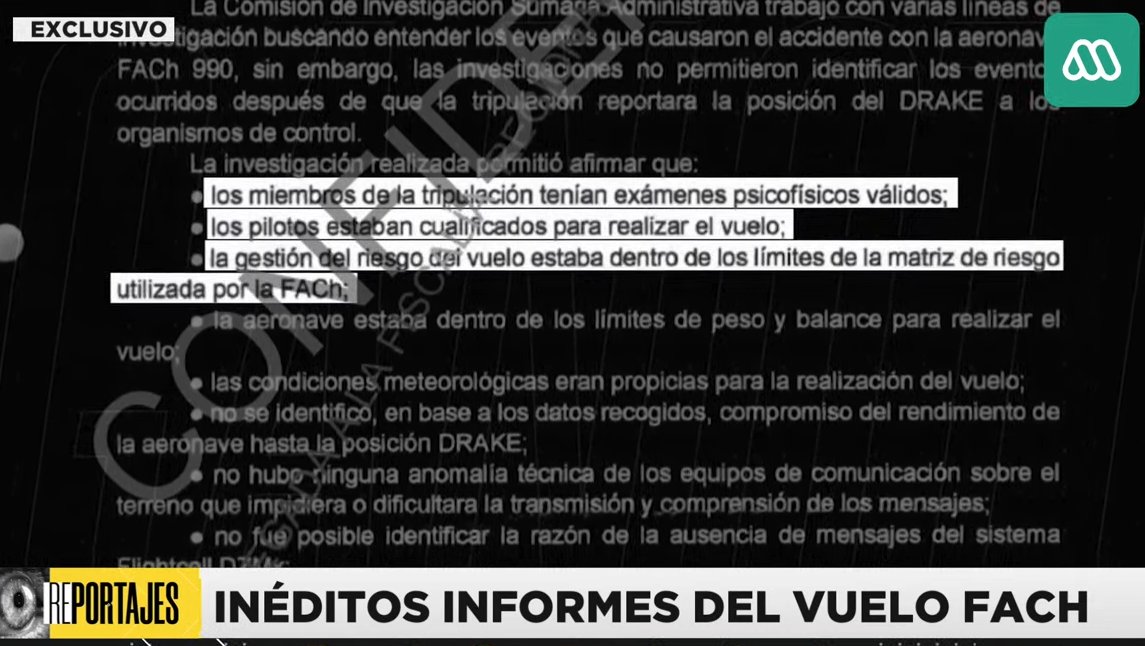 meganoticiascl's tweet photo. #MegaNoticiasPrime | Se revelan inéditos informes del vuelo en medio de formalizaciones a oficiales de la FACH #MegaReportajes

📡 Señal en vivo » https://t.co/6Gu7yzGMH7

📡 Señal YouTube » https://t.co/UhUmJB7WZo https://t.co/foxg1pxtlp