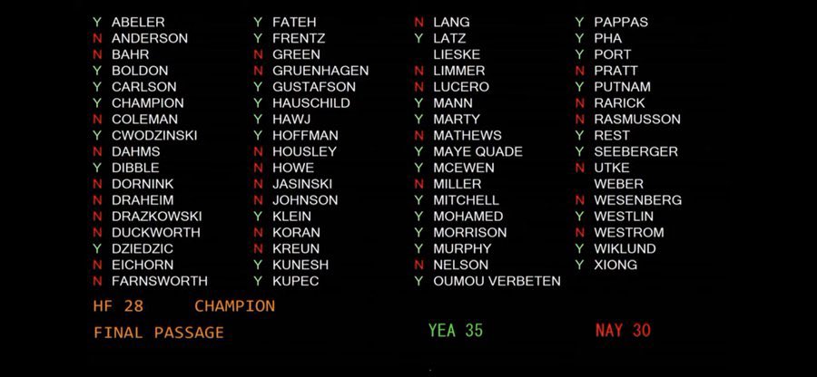 AGEllison's tweet photo. BREAKING: #mnleg has restored the vote to 1000s of Minnesotans who can now fully contribute to making our communities stronger, more connected, and safer for all of us. I first proposed this bill 20 yrs ago. Deeply gratified for all the hard work that led to this historic moment. https://t.co/rIRWy0kzBR