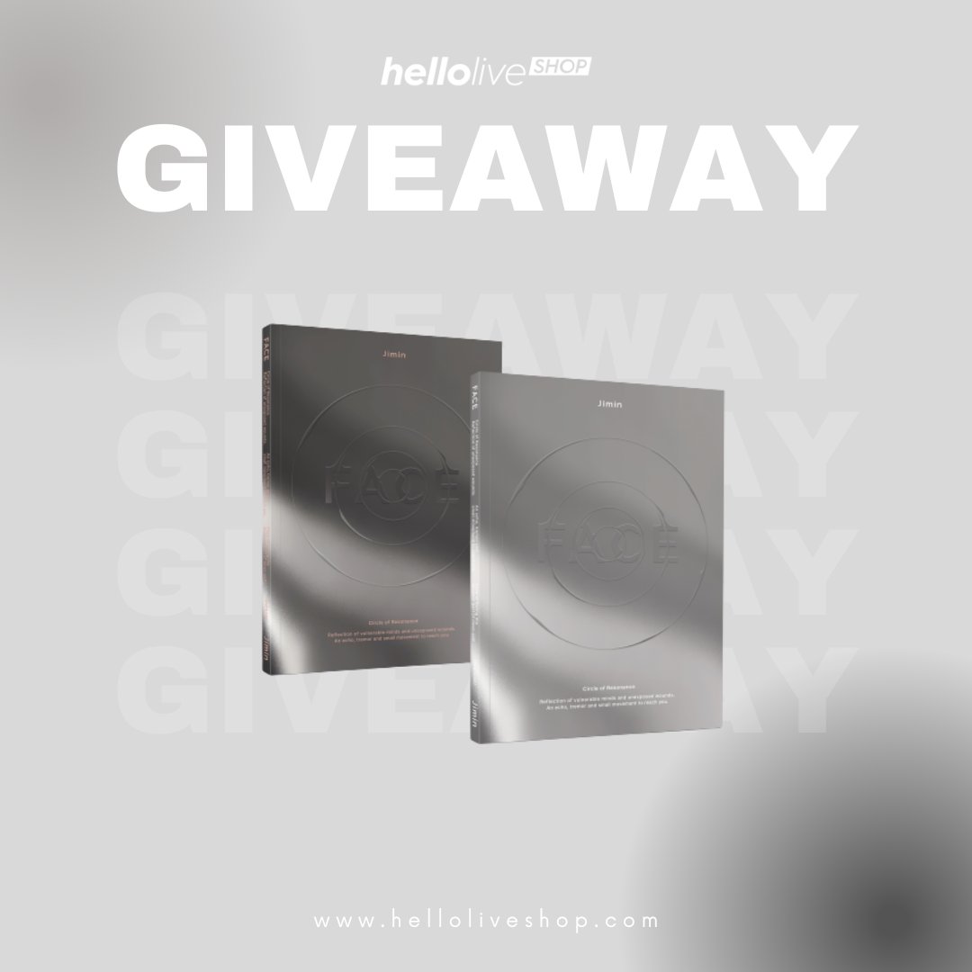 hellolive_shop's tweet photo. 📢 hellolive SHOP - 3rd Giveaway Jimin’s 1st solo album [FACE]

📌 Simple Rule

- Worldwide Giveaway
- 5 Winners
- Like this post, RT and follow me
- Tag your friends and comment celebrate message to Jimin

⏰ 1st, Mar https://t.co/yUOTXbqkfz