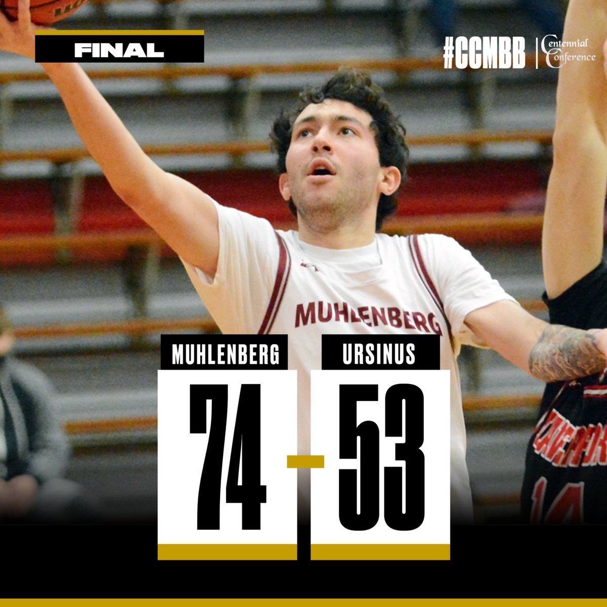 MBB | FIRST ROUND 

FINAL: <a href="/Muhl_Sports/">Muhlenberg Athletics</a> 74, <a href="/ucathletics/">Ursinus Athletics</a> 53

<a href="/MuhlenbergMBB/">Mules Basketball</a> advances to the #ccmbb semifinals and will face #1 Johns Hopkins. 

#CentConf #CCmbb #d3hoops