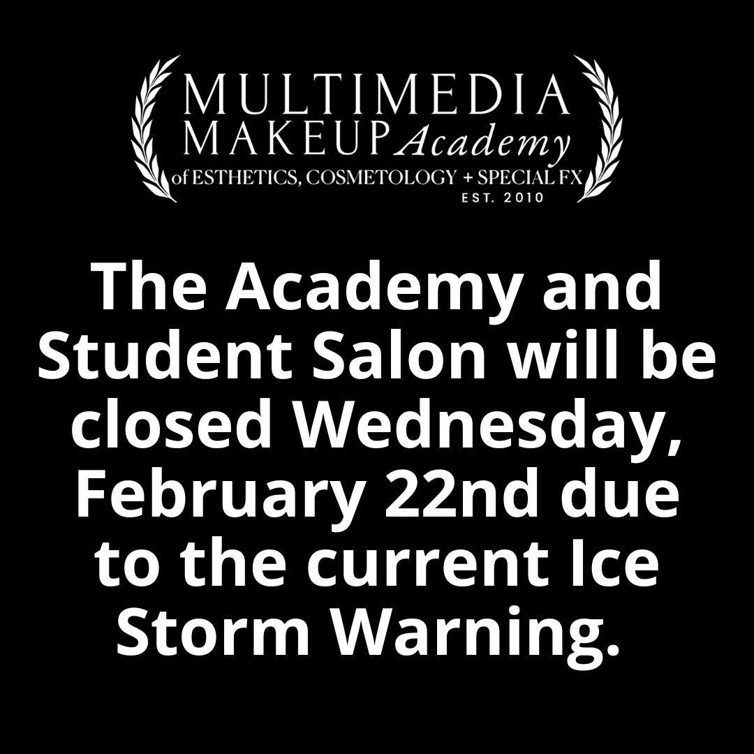 MMAmakeupacad's tweet photo. We apologize for any inconvenience. Classes and salon services will resume tomorrow, Thursday, February 23rd. 
#announcement #closing #snowday #michigan #mmamakeupacademy https://t.co/XJkBGNUj3a