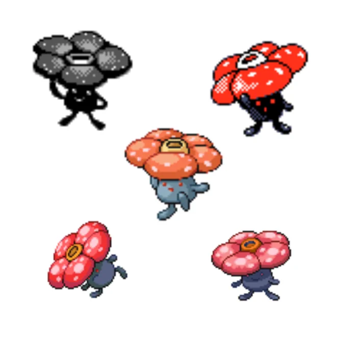 I love how every single vileplume sprite has a Jimmy Neutron forehead if you actually think about the perspective for 2 seconds  