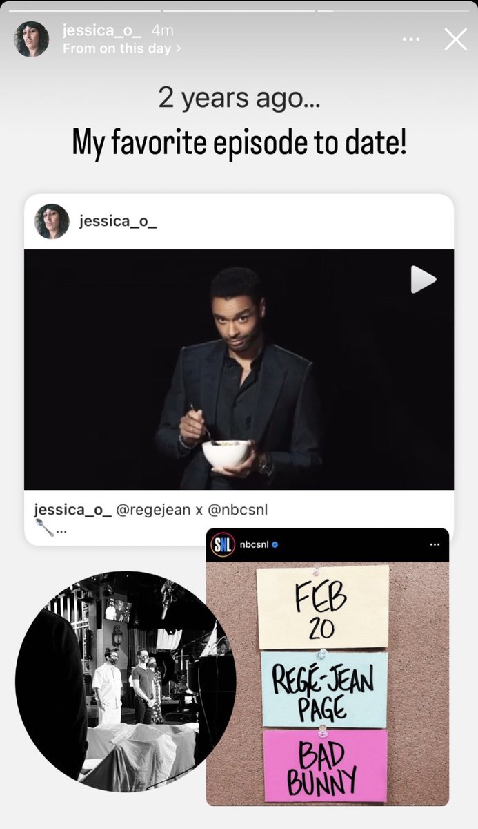 NicoleBdorf's tweet photo. π― what jessica_o_ said β¬οΈπ«Άβ¬οΈ Love that she celebrated the 2 year anniversary of RegΓ© Jean Page hosting @nbcsnl (and that she worked with him) π«ππ₯ #RegeJeanPage #SNL #SaturdayNightLive #MyFavoriteToo https://t.co/xWYFEsZNos
