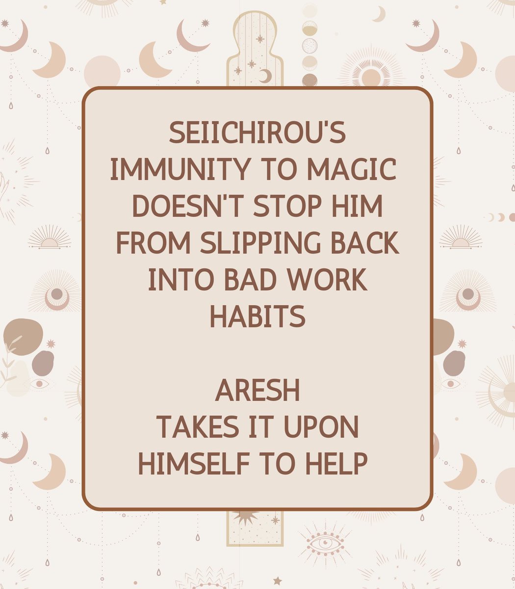 slumberish's tweet photo. every second you're alive
E • 3k • aresh/sei
the other world's books depend on the bean counter

“Why is it my business—” Aresh sputters.

Seiichirou raises an eyebrow. “Last I checked, I no longer owed you for your magical services—”

For candyhearts: https://t.co/omguDY5R7Y https://t.co/Lb5MDsMRGC