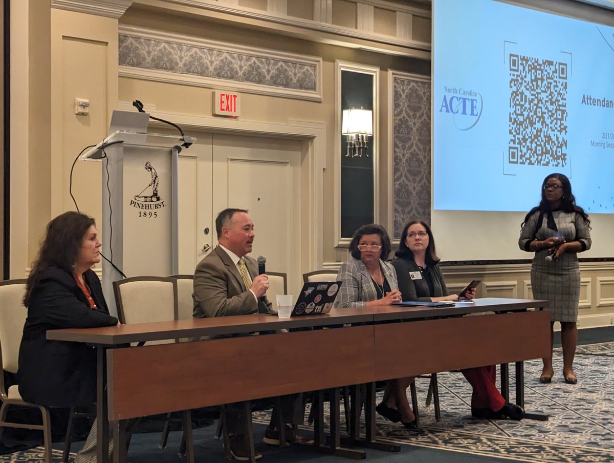 Three discussion panels filled with rockstar CTE directors! I love it when we share!!! 💚🧡💙  #NCCTECredentials23 #NCCTEPBM23 #NCCTEWBL23
