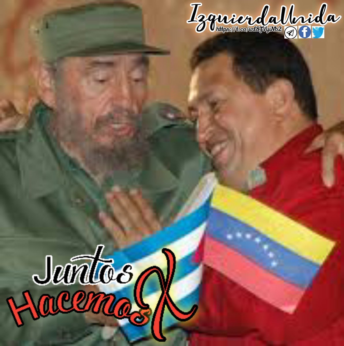 IzquierdaUnid15's tweet photo. JuntosHacemosX la Patria Grande, porque Fidel y Chávez nos enseñaron que Mejor Es Posible. 
@trocha2022
@IzquierdaUnid15 https://t.co/aDsSzumaOw