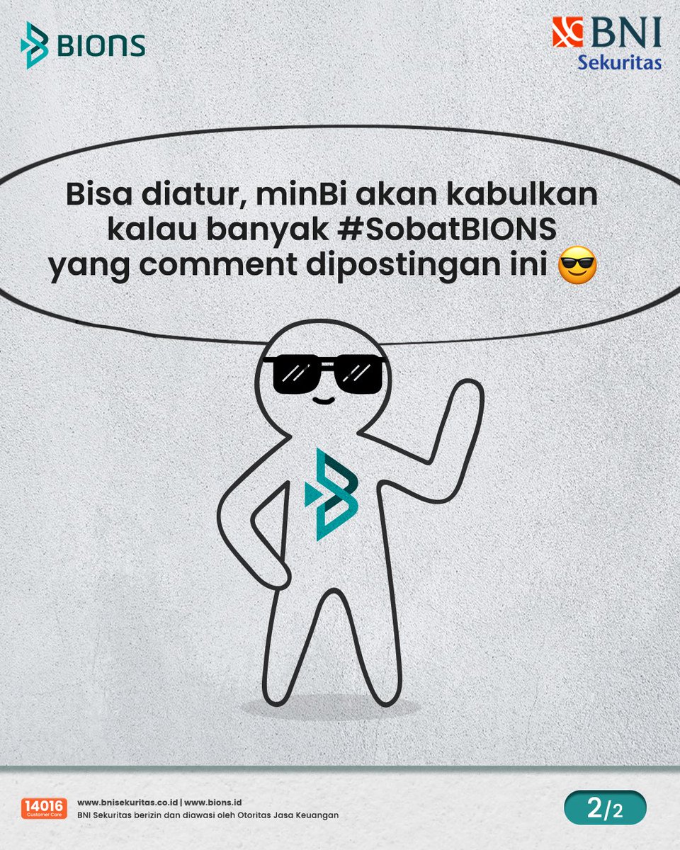 bnisekuritas46's tweet photo. Yuk ah mana suaranyaaaaaa? #BNISekuritas #BIONS https://t.co/yTn0r62tBc