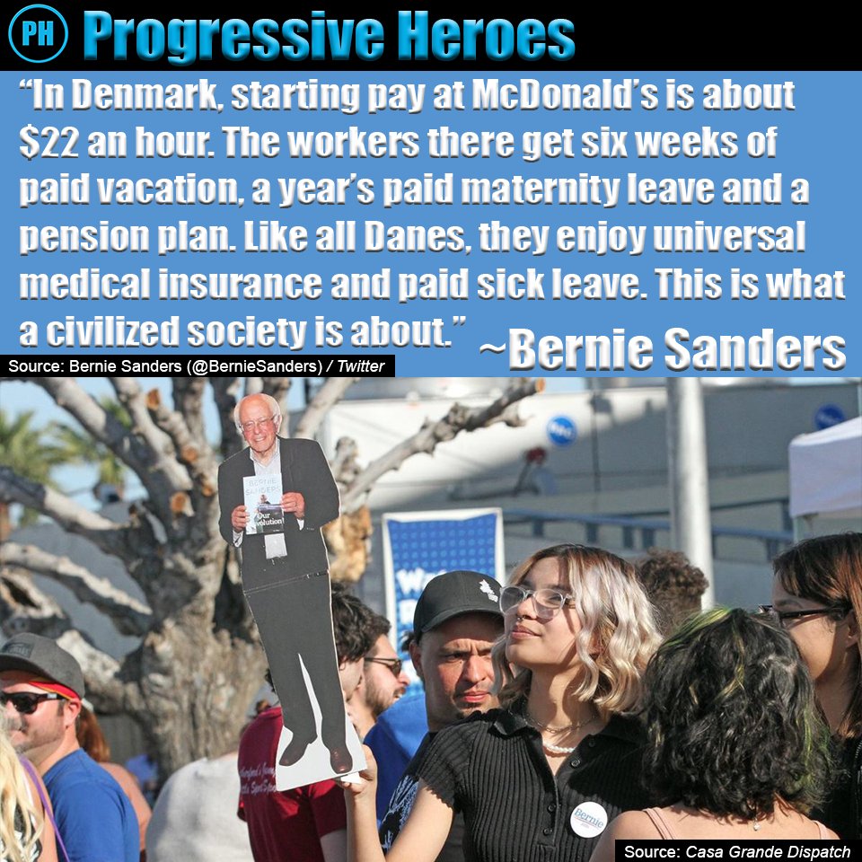 #BernieSanders #Bernie2016 #Bernie2020 #Bernie2024 #Denmark #Danes #Medicare4All #MedicareForAll #M4A #MedicareForAllNow #Medicare4AllNow #PaidSickLeaveNow #PaidMaternityLeave #PaidMaternityLeaveNow #LivingWage #LivingWageNow #NotMeUs #AFutureToBelieveIn #FeelTheBern