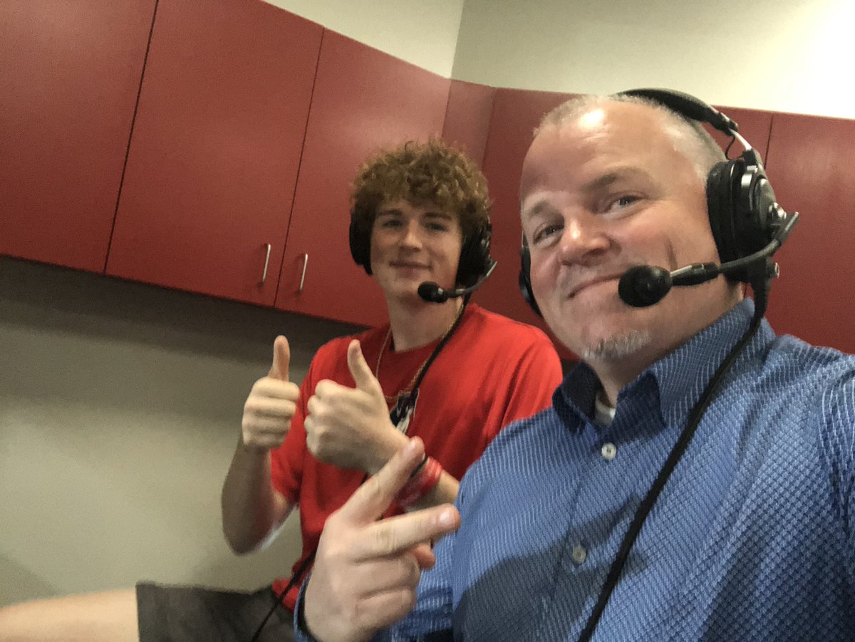 Jason_Sasser's tweet photo. Had a chance to broadcast the Lady Red Devils softball season opener tonight with senior, Ted Richards. Great time! 🤘 https://t.co/wMxASwLETE