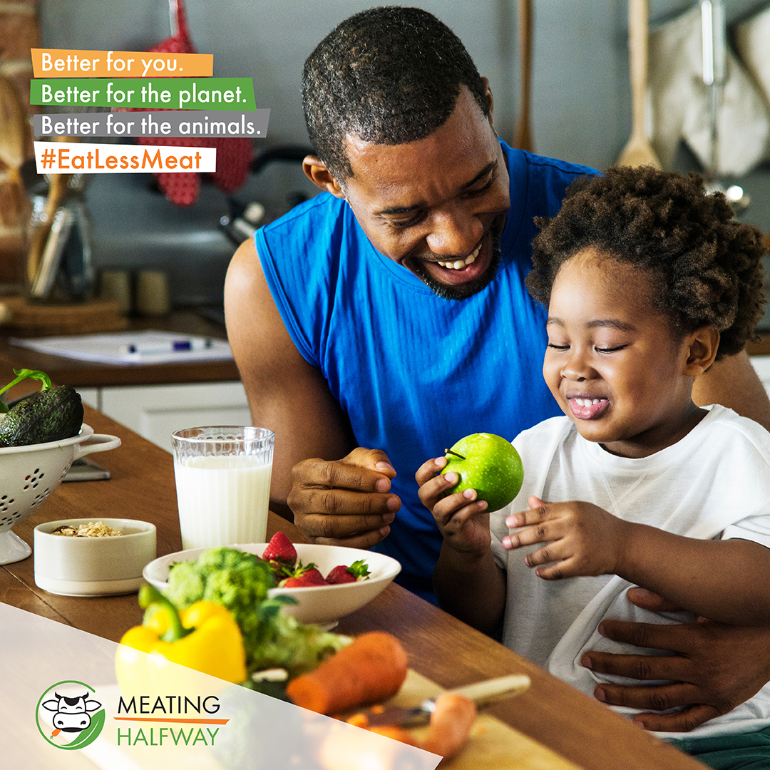 MoveTheWorldUS's tweet photo. Better for you ✅
Better for the planet ✅
Better for animals ✅

Join #MeatingHalfway today and start your journey to choosing more plant-based foods: https://t.co/xsaHG6tpt0 https://t.co/x7yggXE498