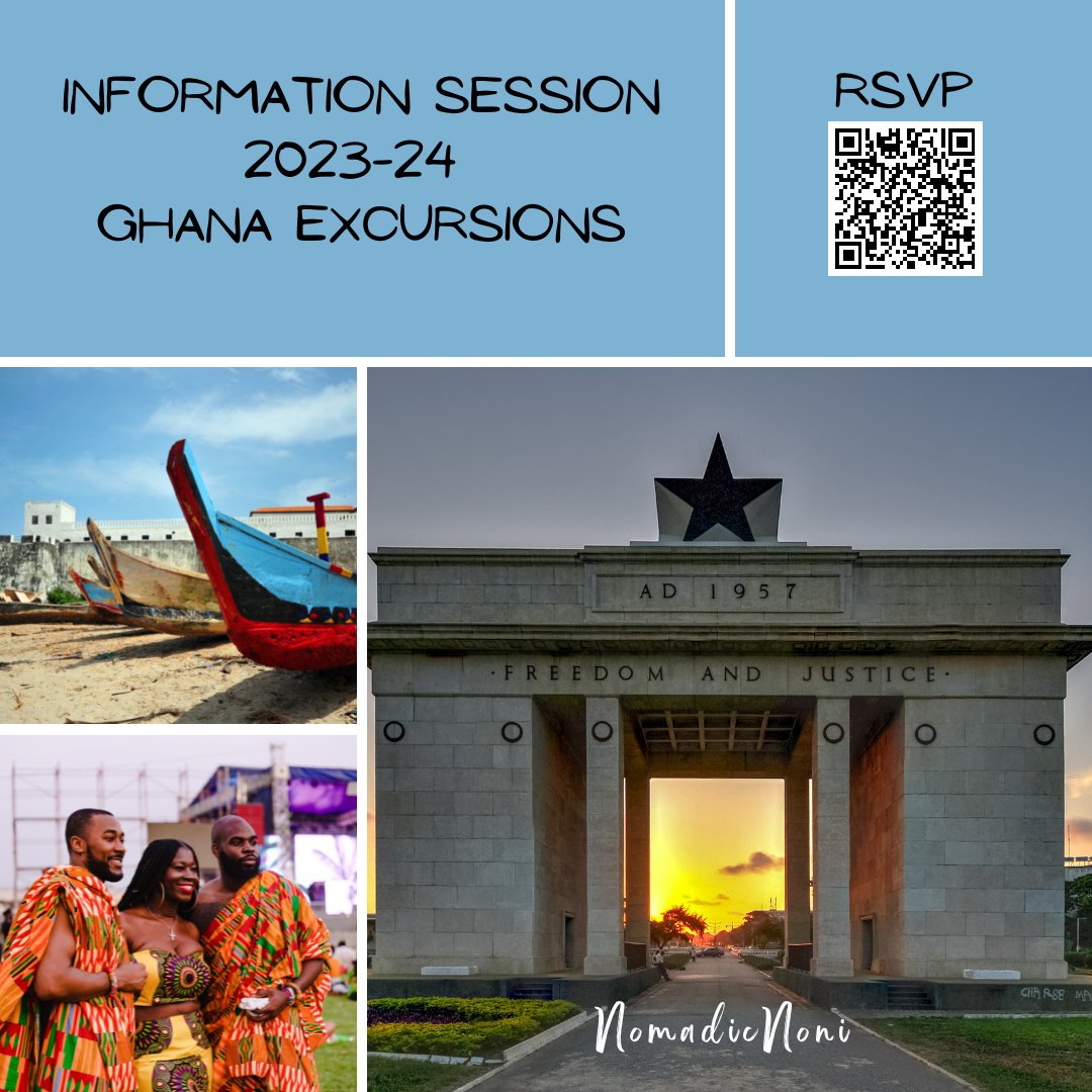 nomadicnoni's tweet photo. You’re invited to the 2/23/23 virtual Q &amp; A about upcoming group tours. Ready to start your adventure? RSVP for the virtual info session. Your adventure awaits. https://t.co/wmSfaaGT8X #ghana #sankofa #adventureawaits https://t.co/B4Nf2rGgBe