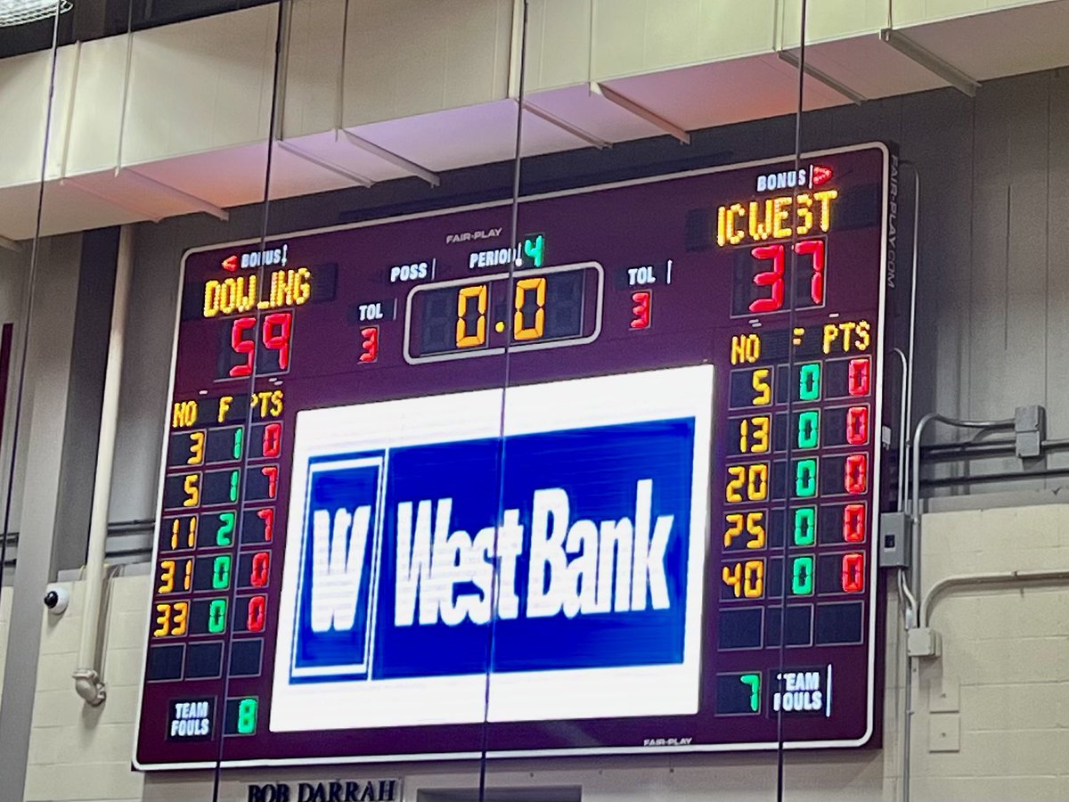 MaroonCrew's tweet photo. ON TO STATE! DCHS defeats IC West 59-37. Congrats to the team & coaches! See you next week at the Well! #TicketPunched @IGHSAU https://t.co/tjTuK3FkzZ