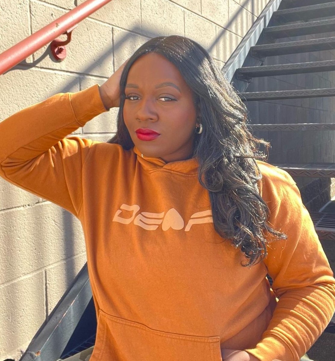 Ericka B. Olujie is a black deaf woman, she founded her clothing and accessories in January 2019. The purpose of my business is to spread knowledge in Black Deaf culture. Erry B. Shop was selected for one of the “Deaf Women of Color’s Overlooked Gems (Women’s History Month).
