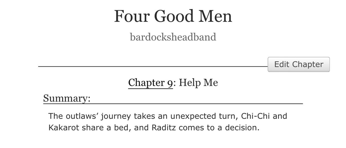 We did it 😭💕 an update of Four Good Men is live for those still wanting it. A little early but those reading deserve it. Happy #WesternWednesday Eve! Things are about to get wilder next week.

archiveofourown.org/works/42848607…