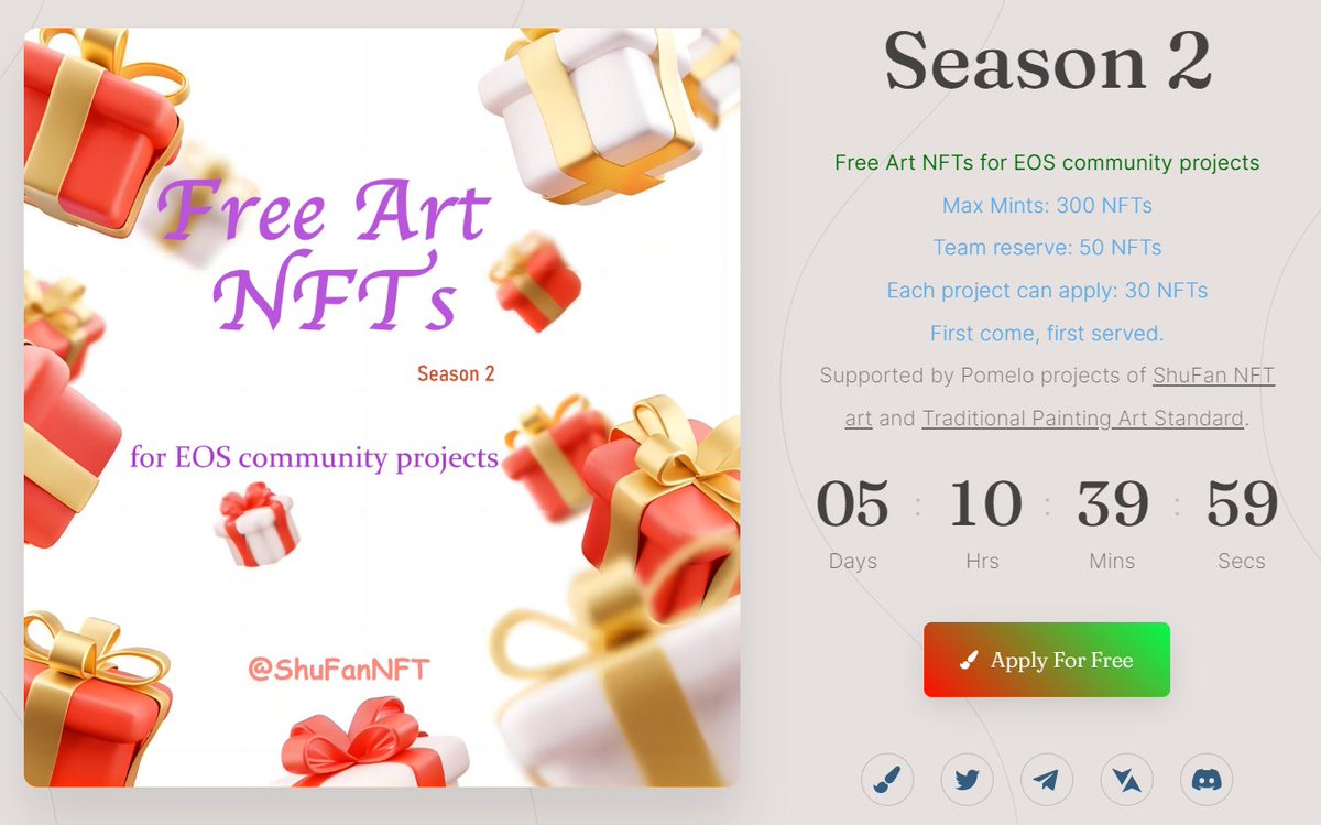 ShuFanNFT's tweet photo. 🥳🥳Season 2 of Free Art NFTs for $EOS community projects is upcoming!

🤡🤡Painting is about EOS, will be public in days.

🍷🍷Stay tuned! https://t.co/ubDA9PTY3A

#EOS #NFT #ArtistOnTwitter #NFTGiveaways https://t.co/eCWvtBMLaW