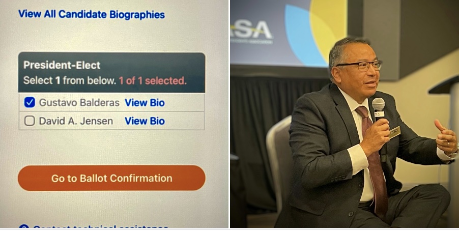 COSALeaders's tweet photo. AASA members, vote for President-Elect! "AASA can be the change we need to be &amp; the change we need to see," said Dr. Gustavo Balderas, 2020 Nat.'l Super. of the year about the need to have more women and people of color in the superintendency. #COSALeaders #ALAS #OALA #NCE2023 https://t.co/37cpswdCzz