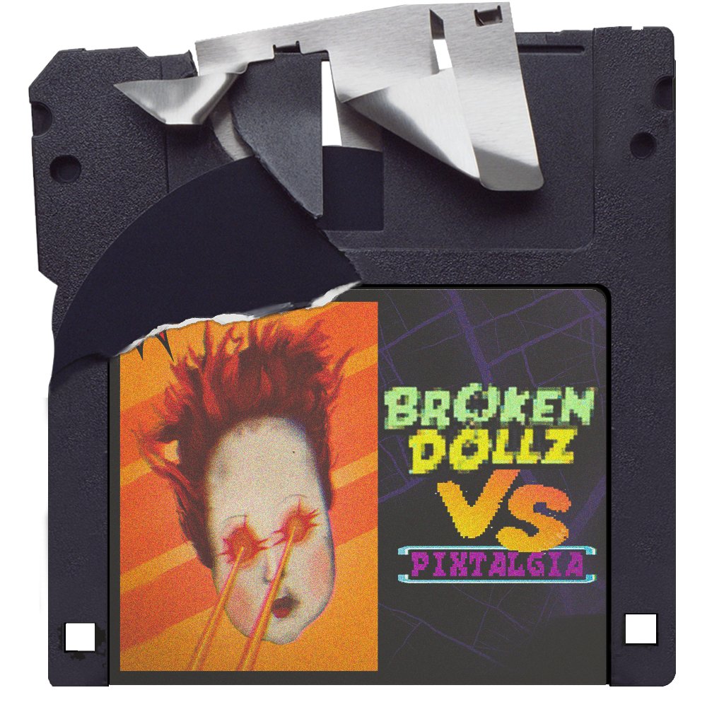 PixtalgiaGame's tweet photo. Shoutout to the amazing @DollzBroken mooning and #throwback to the beautiful Broken Dollz VS  Pixtalgia floppy!

Snag one on secondary market
https://t.co/O4PXty0WBH https://t.co/qKtqGv6XUa