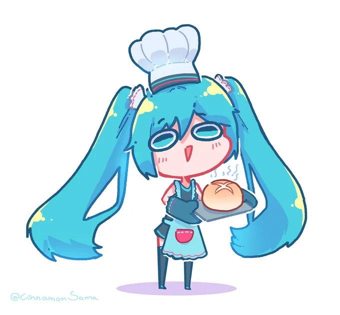 Derps fresh from the oven!! Another one from #VGenComm thank you so much!! #Commission #VtubersEN #初音ミク 