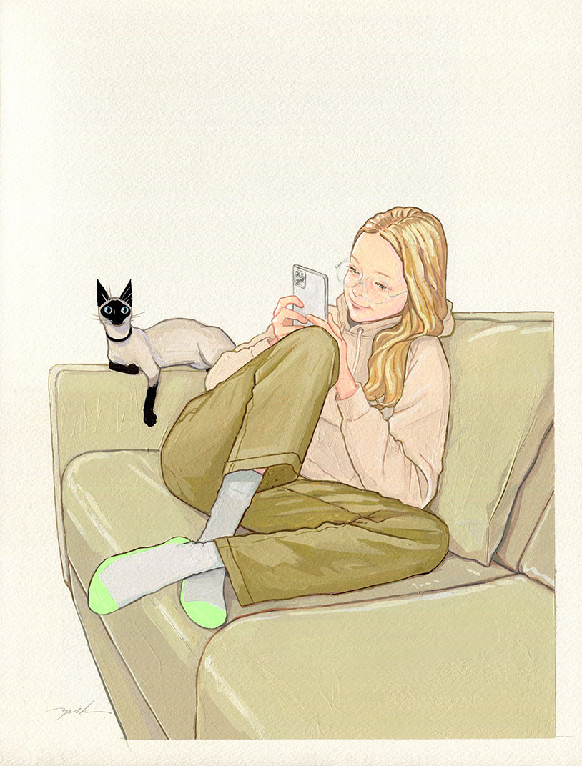 「ねこねこねこ。#猫の日2023 #ChackAndTheGirl 」|サイトウユウスケのイラスト