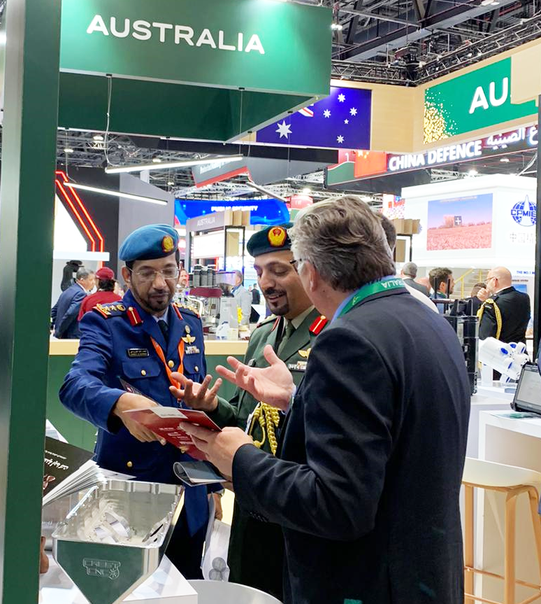 OfficialSPEE3D's tweet photo. Thanks to @Austrade for the great experience so far at #IDEX2023 at Booth 10-A03. Recently, we welcomed the Australian UAE Defence attaché. We look forward to a great rest of the show.

#IDEXUAE #IDEX2023 #defence #technology #logistics #advancedmanufacturing #coldspray https://t.co/VQOkemW0MM
