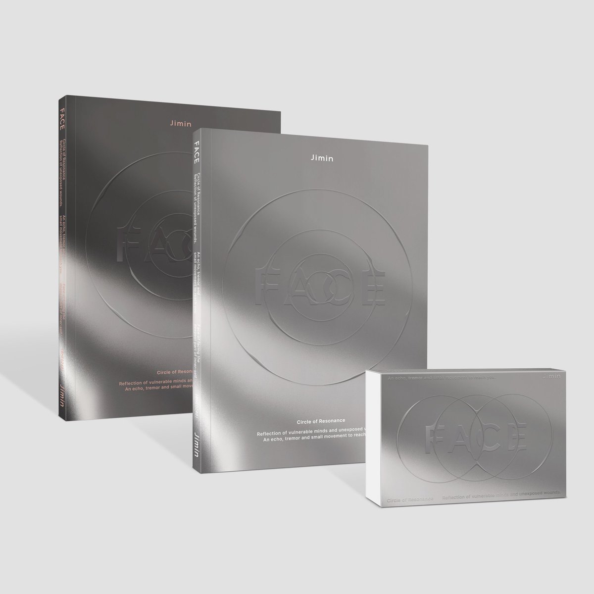 BTS JIMIN FACE ALBUM GO WEVERSE 

Weverse Ver -  780 php 
Face Random - 990 php 
Face Set - 1,960 php 
Face Set + Weverse Ver - 2750 php 

dop: 300 dp per album by March 20 balance onhand
release date: March 24 
normal eta 
comment mine + type + qty 

No cancellations ‼️