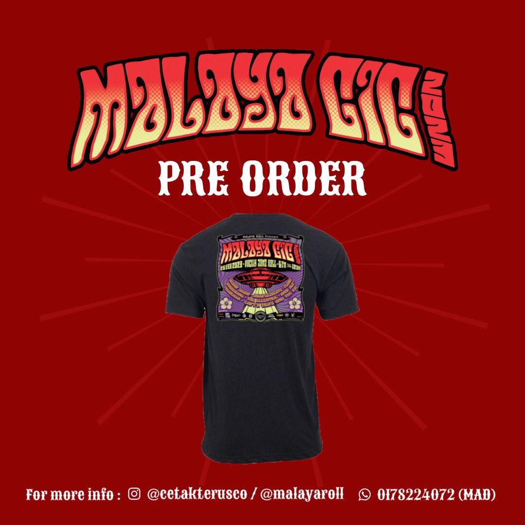 MalayaRoll's tweet photo. Hai semua, sape nak baju Malaya Gig ni korang boleh buat order dari sekarang ya. Kami dah buka untuk tempahan. Lesgoooo dapatkan sekarang.

Tekan link dibawah utk order okay
https://t.co/y3Gzf2PvLo https://t.co/AYk4GZxR4F