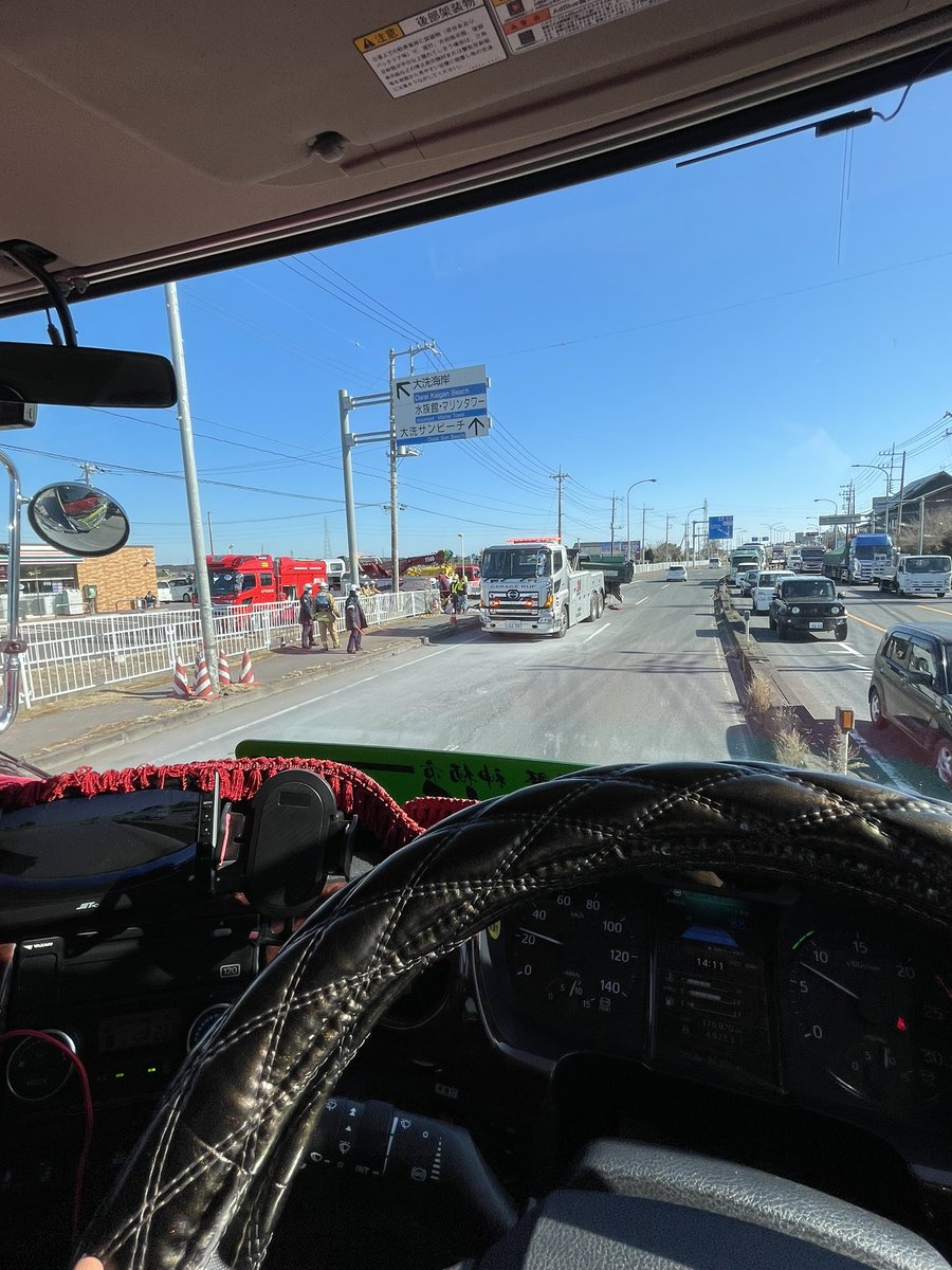 love_JZX110's tweet photo. 51号まだ片付いてなくて渋滞💦 https://t.co/lBf4sXMeMP