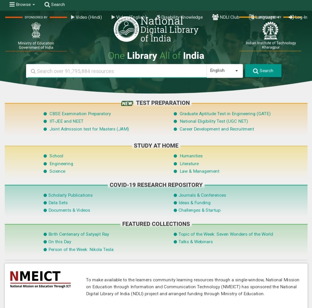freeacademyorg's tweet photo. #NationalDigitalLibraryOfIndia
#IITKharagpur
IIT Kharagpur has created National Digital Library for students for all subjects.
🌐Official link :
https://t.co/Pp135LHv4R
It contains 4 crore 6O lakh books.
#Freeacademy https://t.co/XTwhLtaYg3