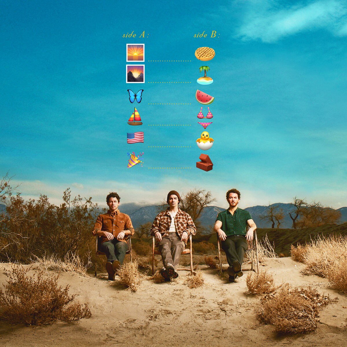 jonasbrothers's tweet photo. We're revealing new track titles every day this week but you can only find them if you've presaved THE ALBUM 👀 Hit the link in bio and let us know what song you think might become your favorite! https://t.co/qQrZOGq9pt