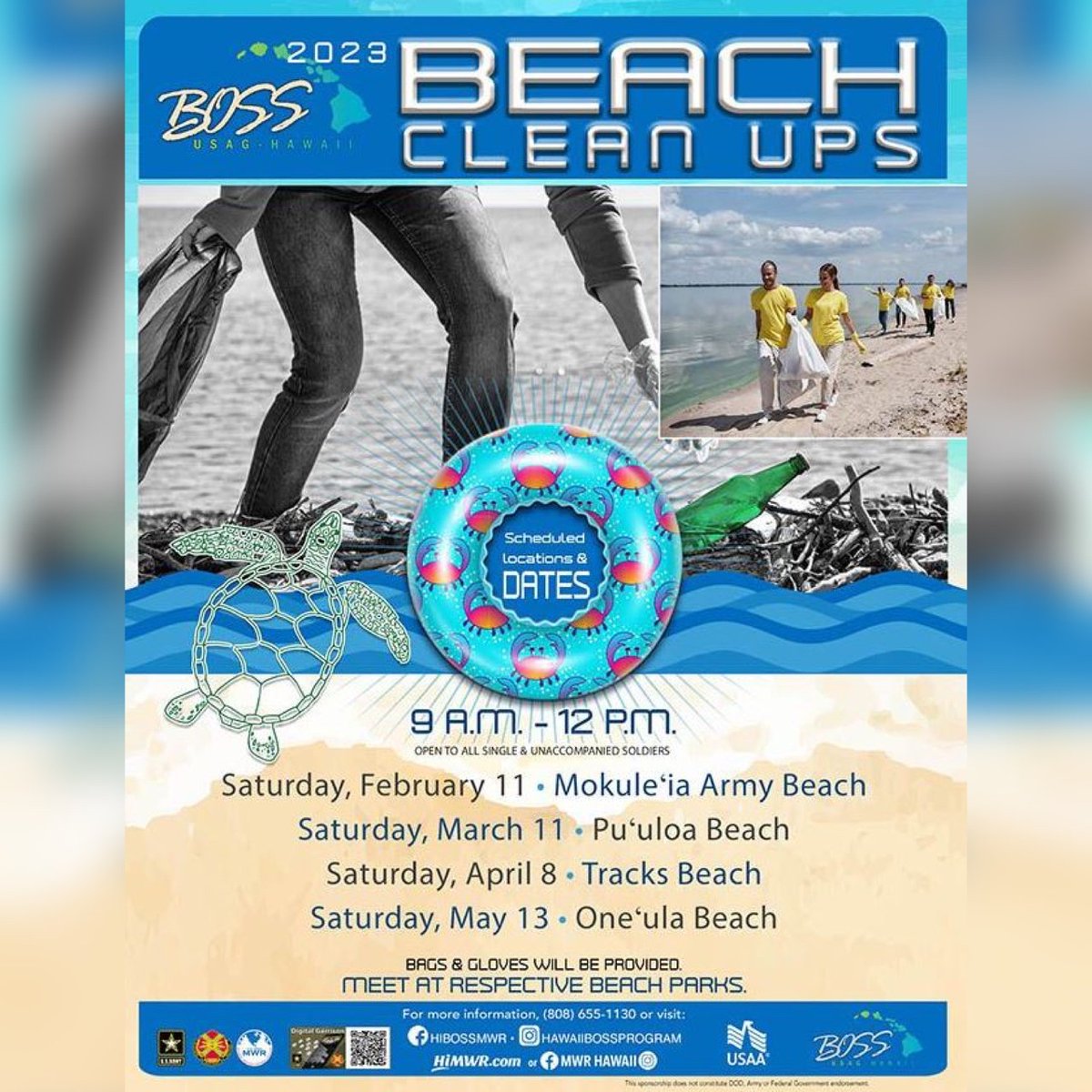usaghawaii's tweet photo. There's nothing more rewarding than being able to leave something better than we found it. Join #HawaiiBOSS on the second Saturday of each month as we clean up different Hawaiian beaches.
Open to all single & unaccompanied Soldiers.
For more information, call (808) 655-1130. https://t.co/QbYI4nZfth