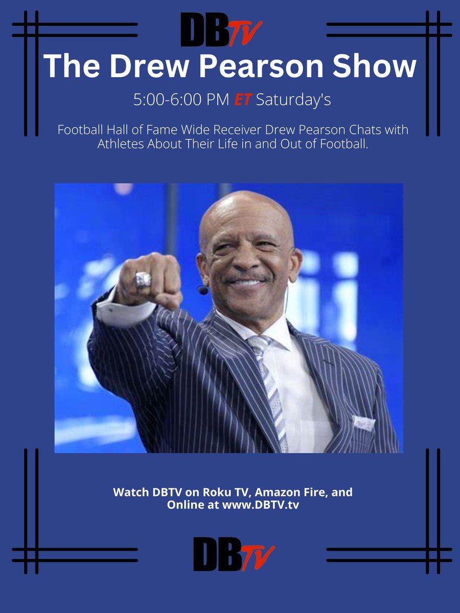 See what HOF Wide Receiver Drew Pearson has to say to some of the biggest names in football on The Drew Pearson Show! Watch Saturdays at 5:00-6:00 PM ET on https://t.co/mWL2eS62X1, Roku, or Amazon Fire! https://t.co/cTlKyN7wei