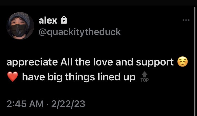 quackityprivatz's tweet photo. QUACKITY PRIVATE TWEET 
(2:45am GMT) https://t.co/tPoDuFi9RX