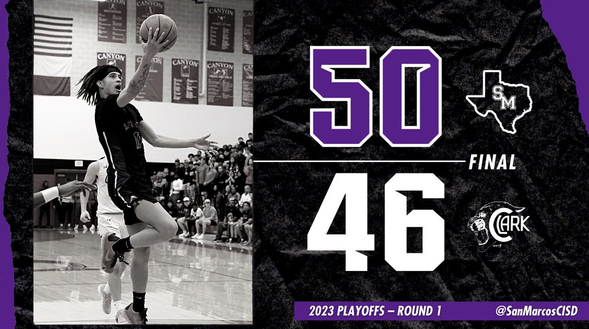 Bi-District Champions #DontDoubtUs 

Final Score: <a href="/RattlerMBB/">SMHS Basketball</a> defeats San Antonio Clark, 50-46.