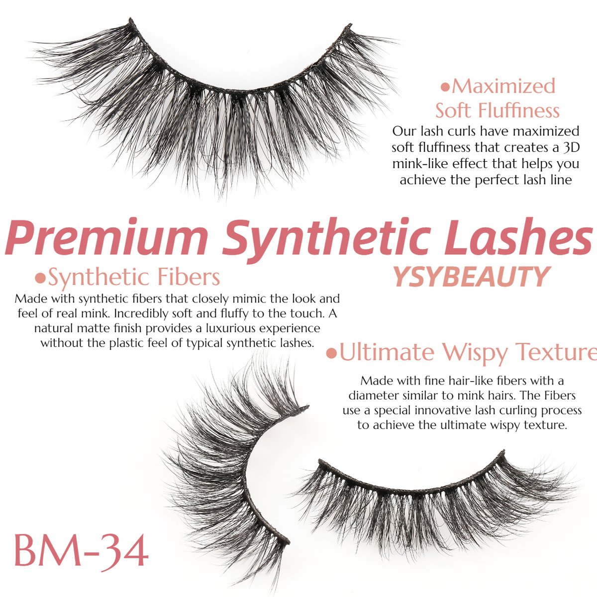 Premium Synthetic - BM34
●Made with fine hair-like fibers with a diameter similar to mink hairs. The Fibers use a special innovative lash curling process to achieve the ultimate wispy texture.
#makeup #beauty #makeupartist #fashion #mua #love #makeuptutorial #photography