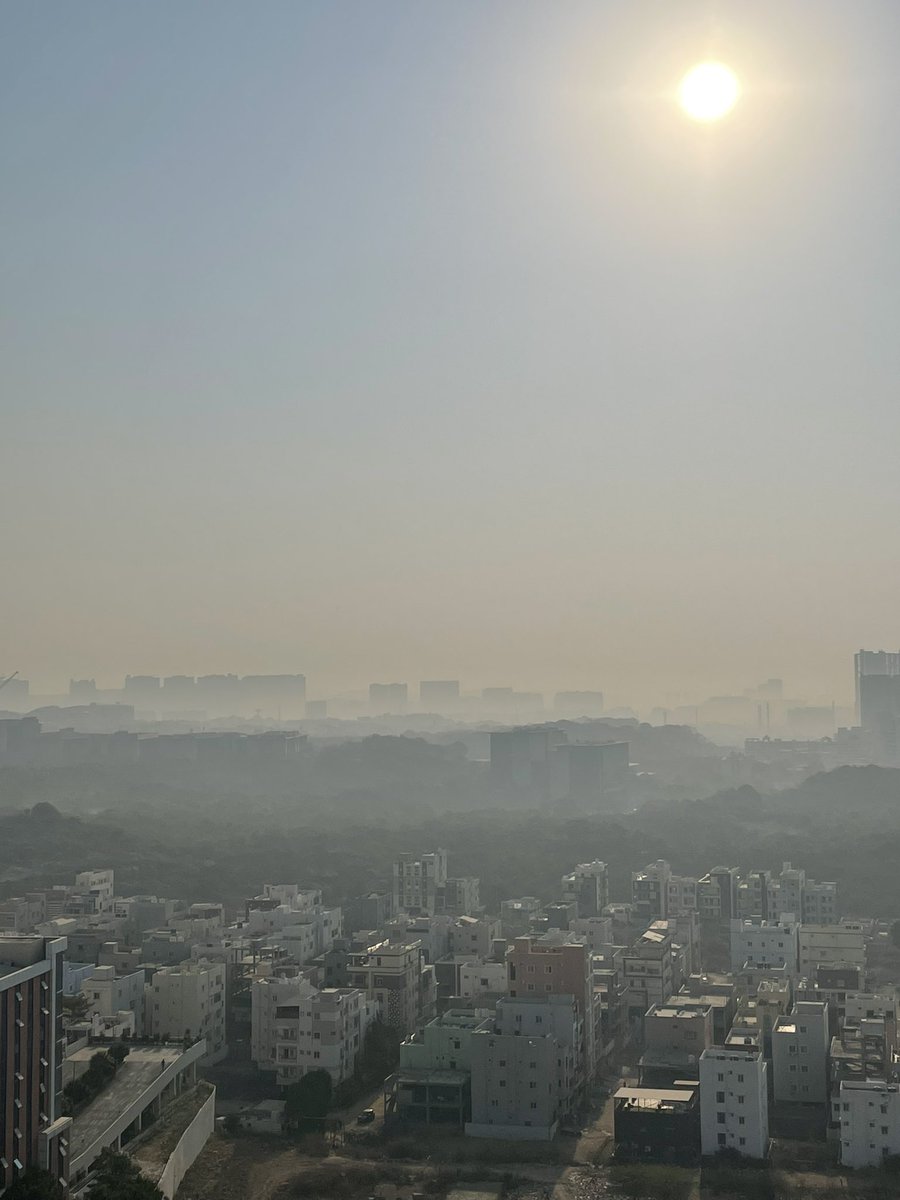 PulakFCB's tweet photo. This is the condition of dust in hyderabad due to relentless land digging and construction without any environmental measures.
The air quality is so bad, you can smell dust while you breathe.
@HydTimes @TSwithKCR
#Hyderabad #Hydnews #hyderabadnews #airquality https://t.co/s4jA1Tqzdv