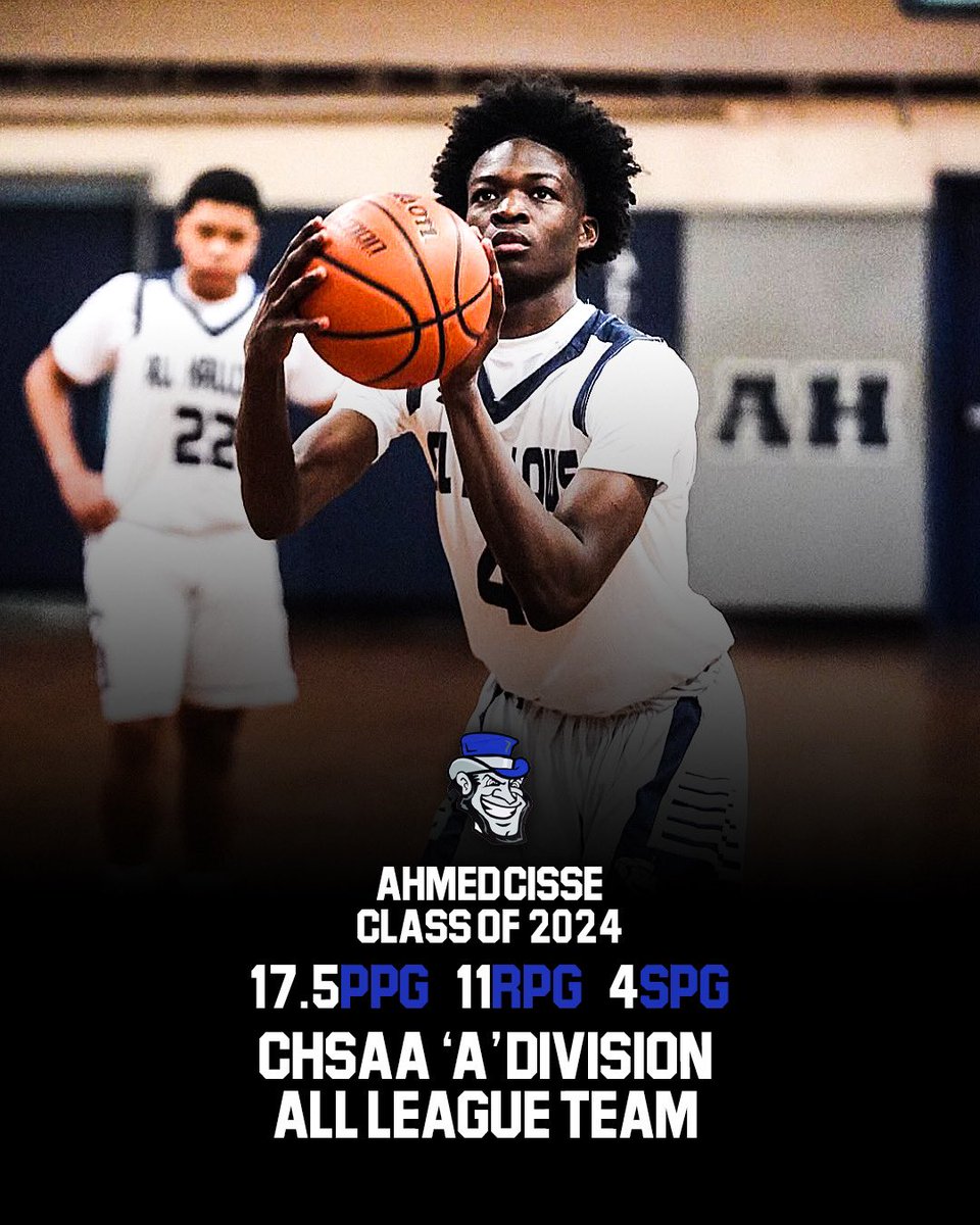 Big Congrats to Ahmed Cisse
 Class of 2024 for earning All League in the CHSAA ‘A’ Division an accomplishment that hasn’t been made in 4 years☘️🏀

Ahmed has averaged 
17.5 points per game 
11 rebounds per game 
4 steals per game 

Job Well Done‼️‼️
<a href="/CHSAA_NYC/">CHSAA</a>