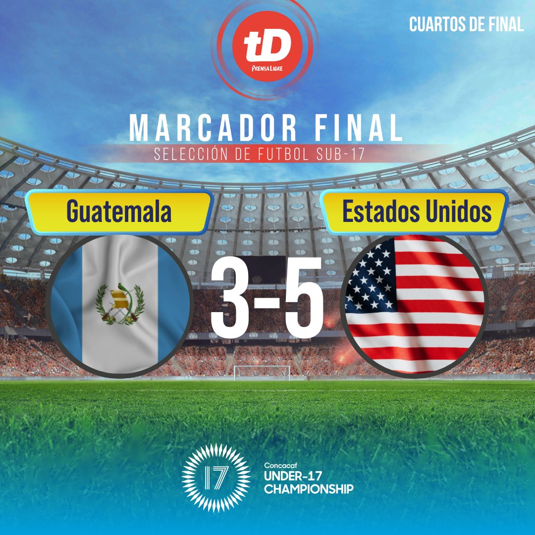 tododeportes_pl's tweet image. Guatemala se despide del Premundial Sub 17 y Estados Unidos clasifica a #Perú2023