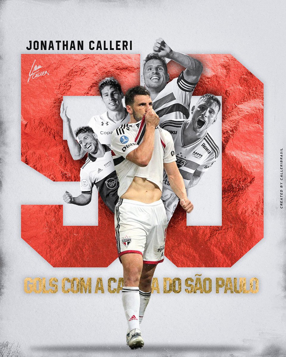 𝟓𝟎 𝐕𝐄𝐙𝐄𝐒 𝐂𝐀𝐋𝐋𝐄𝐑𝐈! • No jogo contra o São Bento Jonathan Calleri marcou seu 50° gol com a camisa do São Paulo. VAMOS POR MÁS. Escribiendo la historia… ✍🏻 @jocalleri