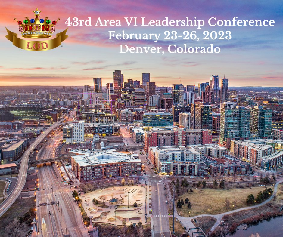 The 1st Area Conference of 2023 is about to commence! We are sending wonderful wishes &amp; good vibes to Lady Wanda Beauman and the Ladies, Teens, &amp; Lords of Area VI who will meet in Denver this week for their 43rd Annual Leadership Conference!  

#TLOD #TTA #TLODAreaVI