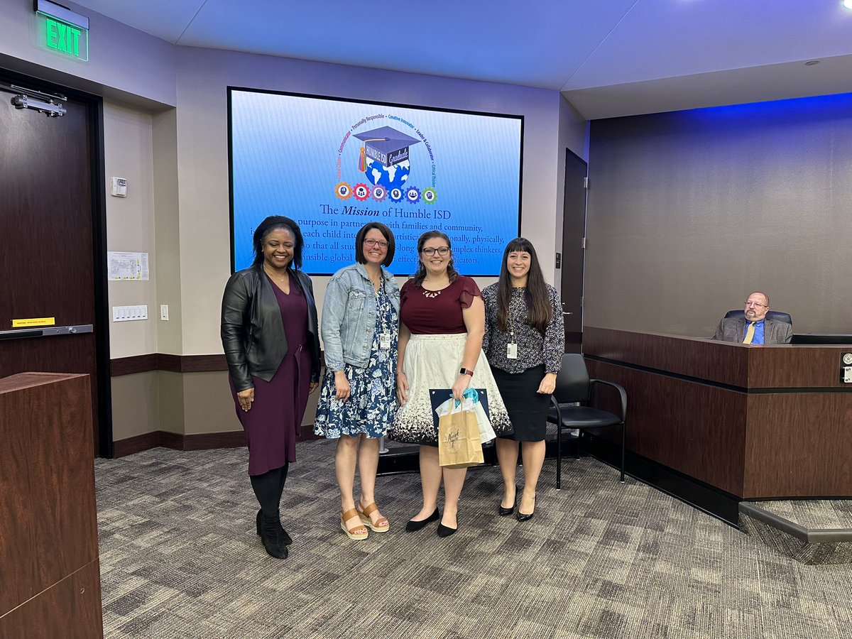 Jamie Tallent (@mrstallent_fce) on Twitter photo Had the honor of escorting <a href="/Musical_MrsG/">Stephanie A Galvan</a> to the Humble ISD Board Meeting tonight where she was recognized for being a Super Staffer! Mrs. G goes above and beyond to give our <a href="/HumbleISD_FCE/">Fall Creek Elem</a> students opportunities to explore their musical talents! #wherelearningtakesflight Had the honor of escorting <a href="/Musical_MrsG/">Stephanie A Galvan</a> to the Humble ISD Board Meeting tonight where she was recognized for being a Super Staffer! Mrs. G goes above and beyond to give our <a href="/HumbleISD_FCE/">Fall Creek Elem</a> students opportunities to explore their musical talents! #wherelearningtakesflight