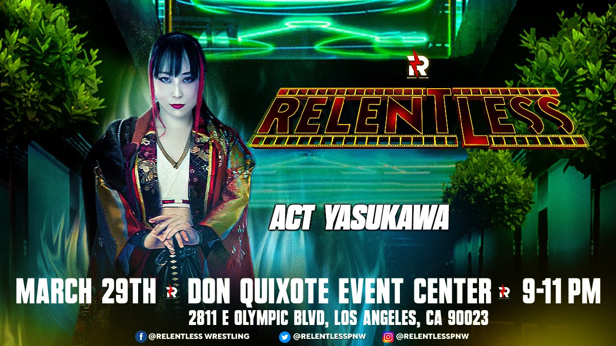 Relentless Wrestling on Twitter: "March 29th / Los Angeles, California ...