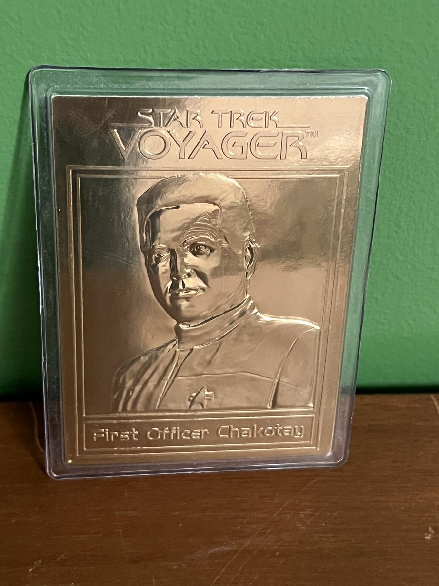 Trek Fan On Twitter Prize For The Trivia Contest Is Chakotay Gold Card 