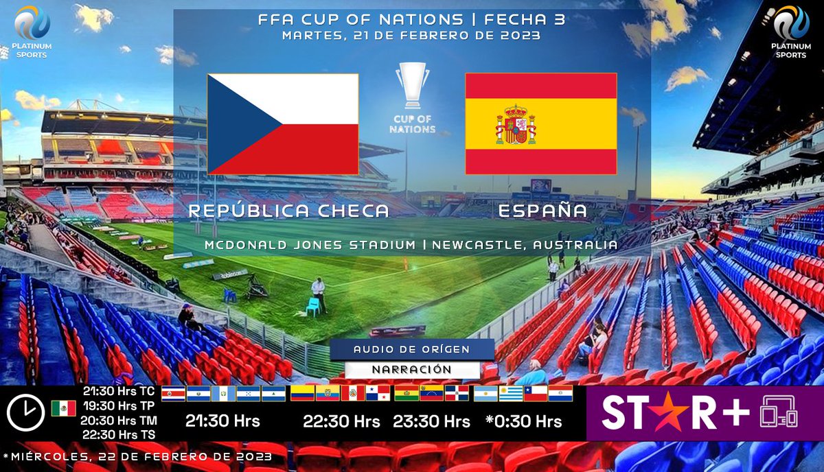 ramonovic09's tweet photo. 🫱🏼🫲🏿 #AmistosoFemenil | 🇨🇿 #RepúblicaCheca 🆚 #España 🇪🇸
🗓️ Esta Noche
🇲🇽⏰ 21:30 Hrs TC, 19:30 Hrs TP
📱💻 @StarPlusLA
🇨🇷🇸🇻🇭🇳🇬🇹🇳🇮 21:30 Hrs
🇨🇴🇵🇦🇵🇪🇪🇨 22:30 Hrs
🇧🇴🇩🇴🇻🇪 23:30 Hrs
🇦🇷🇨🇱🇵🇾🇺🇾 0:30 Hrs
🎤 Audio de Orígen
#FFACup #CZEESP https://t.co/lagYIz5dlt
