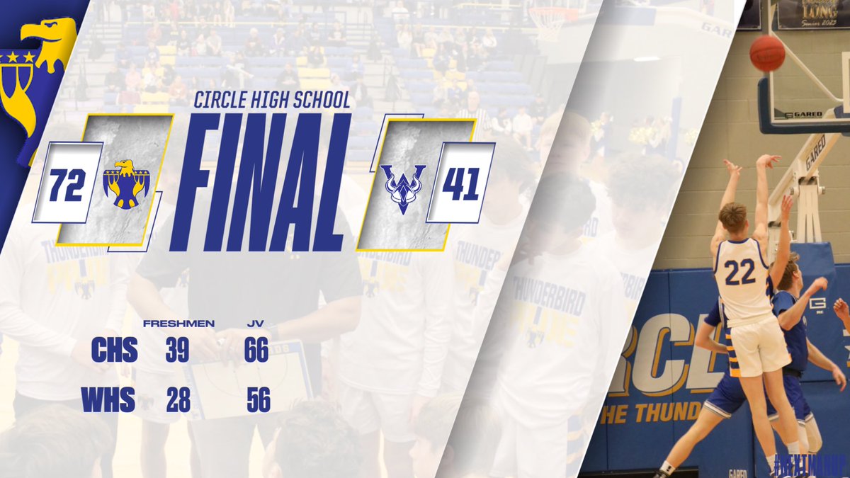 🏀🟡🔵WHAT A NIGHT!! No better way to spend the last home match-up by taking three dubs! Varsity blew Winfield out of the water, ending with a 31 point lead!🔵🟡🏀#rollbirds #thunderbirdnation #NextManUp