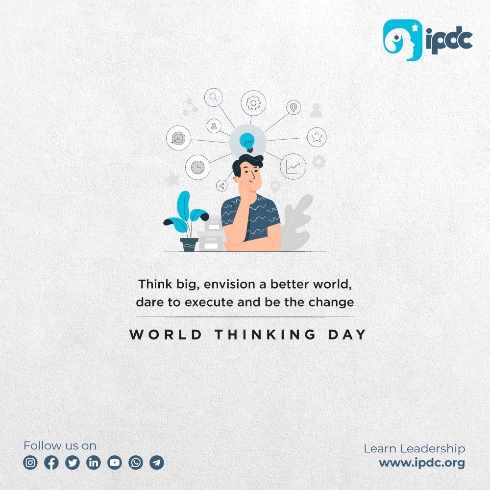 ipdcofficial's tweet photo. Think big, envision a better world, dare to execute and be the change. #WorldThinkingDay #IPDC https://t.co/IpEAxByzUF