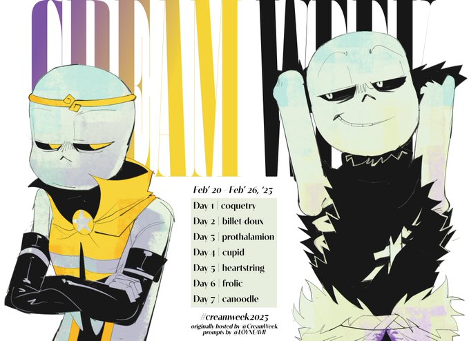 ExplosivaMora's tweet photo. Cream weekDí🤍💛a 2: carta de amor
#creamweek #creamweek2023 #undertaleAU #dreamsans #crosssans #crossxdream #dreamtale #Xtale https://t.co/EULH0syLzo