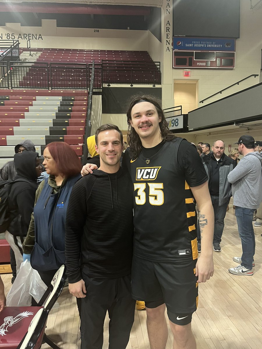 brendanpollick's tweet photo. Glad I got to see the stache man @david_shriver. Good luck to @VCU_Hoops the rest of the season! https://t.co/ObeD9EJjJI