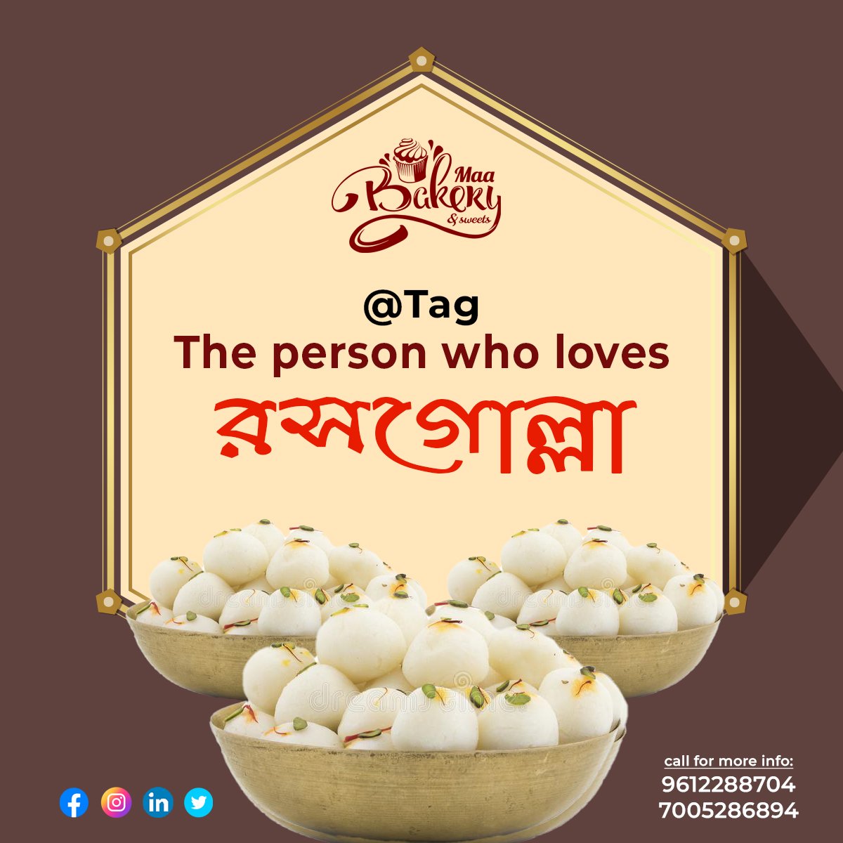 maabakari's tweet photo. @ Tag The Person Who Loves  rasgulla...

#Sweets #kanchanbari #maa_bakery_ #sweetshop #foodie #foodlovers  #bestsweets 
#varitysweets #bengalifood #facebooknewsfeedpost #viralpost #Dontwastefood #food #Lovefood #Benifitsofsweets #Sweets #rasgullalover #foodlovers https://t.co/FEhPMtyoCp