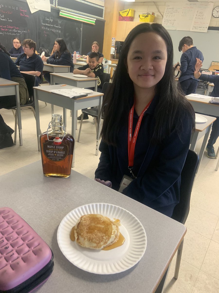 StDenisCES's tweet photo. Today we all got to enjoy a pancakes with maple syrup for Shrove Tuesday! We are grateful to everyone who provided this treat for us! https://t.co/VI6FpbqOqn
